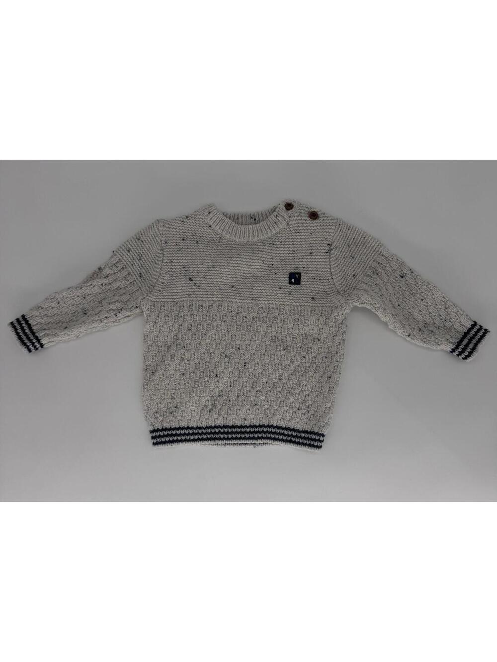 6 Month Old Mayoral Baby Boys Sweater Cream Shoulder Button Closure